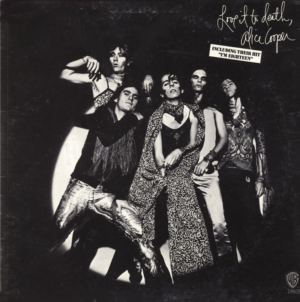 Covers Are Worth More: Alice Cooper's LOVE IT TO DEATH with thumb and with "Eighteen."