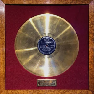 Understanding RIAA Gold Records: RCA Victor/Bluebird Records' in-house gold record award to Glenn Miller for the "Chattanooga Choo Choo" single from 1942.