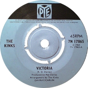 Arthur album: blue label stock copy of VICTORIA single on Pye UK.