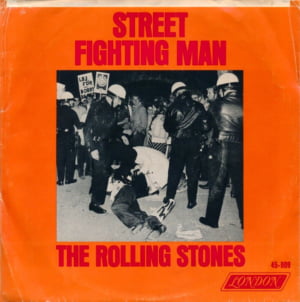 A-side of US picture sleeve for the Rolling Stones' "Street Fighting Man."