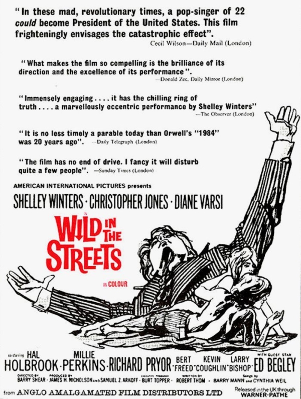 Streets Part 1: 1968 newspaper advertisement for the movie WILD IN THE STREETS..